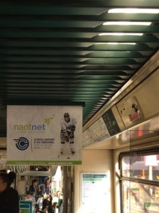 Affiche Nantnet dans les tramways de Nantes